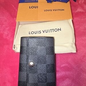 Louis Vuitton Black Damier Ébène Key Holder